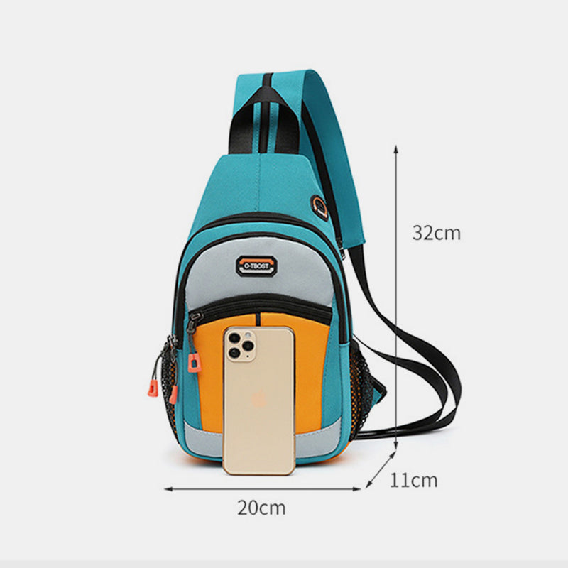 Mini Shoulder Backpack Colorblock Crossbody Sling Bag Daypack for Women Men