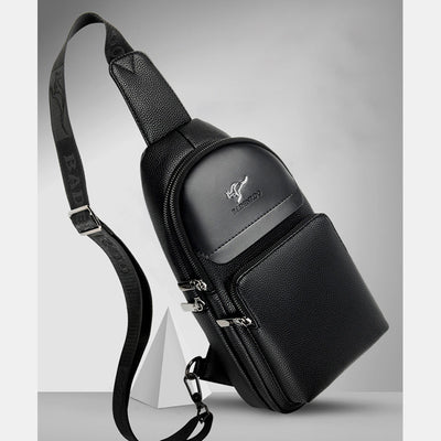 Multipurpose Sling Bag Waterproof Soft Crossbody Backpack with USB Charger Port
