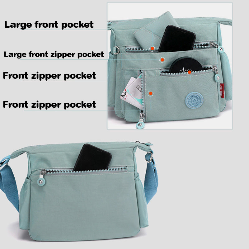 Large Capacity Multi-Pocket Waterproof Lightweight Casual Crossbody Bag