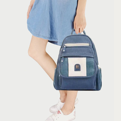 Zipper Sling Bag For Women Retro Simple Multifunctional Backpack