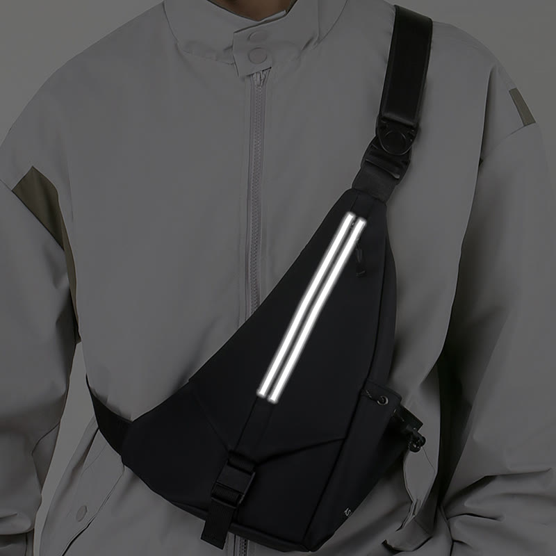 Waterproof Reflective Sling Bag Chest Bag for Men Travel Sport Purses