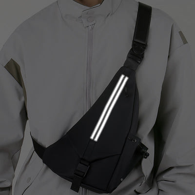 Waterproof Reflective Sling Bag Chest Bag for Men Travel Sport Purses