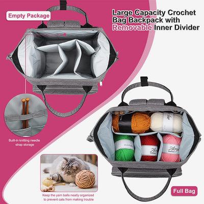 Multifunctional Crochet Storage Bag Simple Knitting Tools Mommy Bag