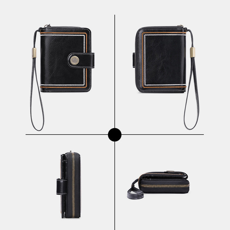 RFID Elegant Bifold Wallet Large Capacity Card Holder