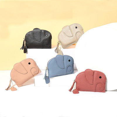Cute Genuine Leather elephant coin bag Purse