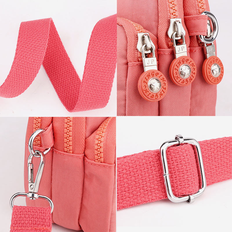 Functional Multi Pocket Crossbody Bag Women Lightweight Shoulder Bag Purse