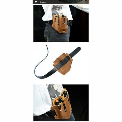 Multitool Belt Sheath EDC Leather Belt Organizer Belt Holder Pouch