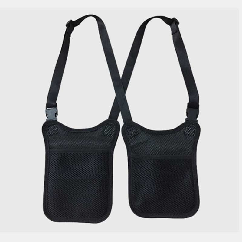 Anti-theft Hidden Underarm Strap Wallet Nylon Holster Bag Double Shoulder Pocket