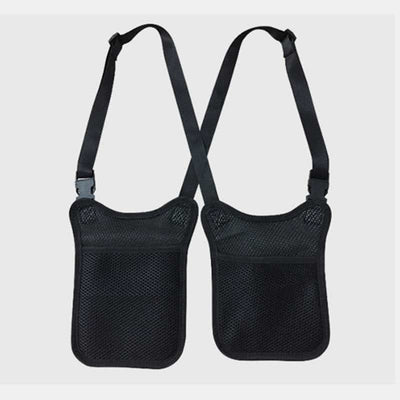 Anti-theft Hidden Underarm Strap Wallet Nylon Holster Bag Double Shoulder Pocket