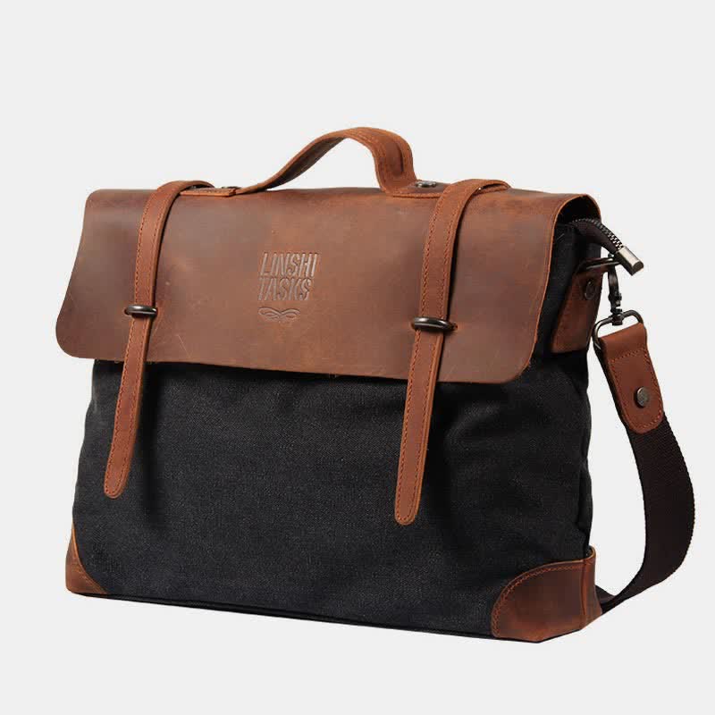 Messenger Bag For Men Canvas Casual Vintage Document Crossbody Handbag