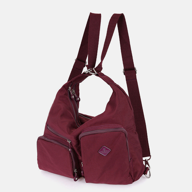 Nylon Hobo Handbags Convertible Backpack Crossbody Shoulder Bag