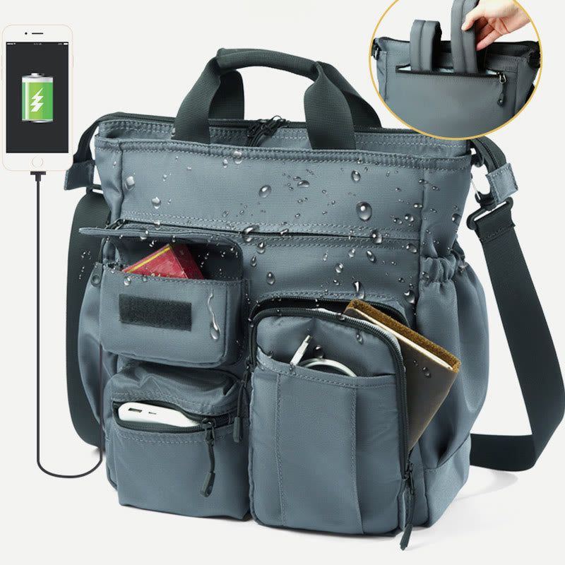 Tote Bag For Men Business Multifunctional Large Capacity Crossbody Bag