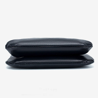 Genuine Leather Coin Purse Pouch Change Wallet Clutch with Top Handle