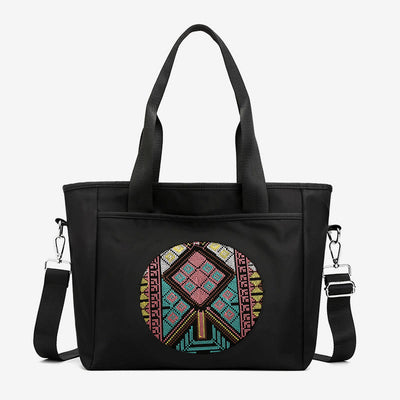 Lightweight Nylon Tote Ethnic Waterproof Shoulder Purse For Women
