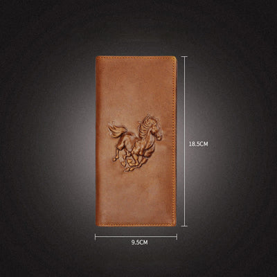 Real Leather Crocodile Engraved Wallet Retro Bifold Wallet