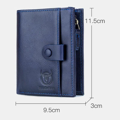 Genuine Leather Vintage Card Holder Money Clip Wallet