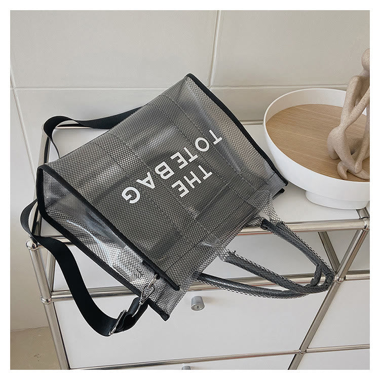 Tote Bag For Women Large Capacity Transparent PVC Crossbody Beach Bag