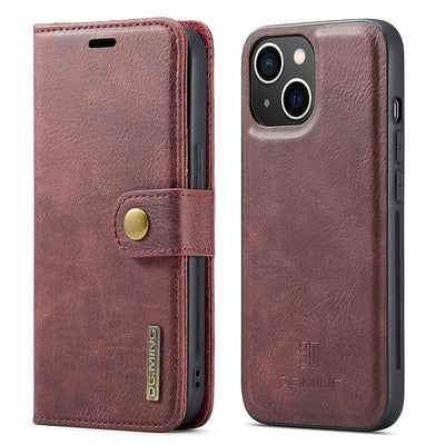 Magnetic Wallet Case for iPhone 13 Pro Max Multi Model Handmade PU Leather