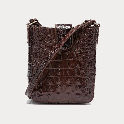 Crossbody Bag For Women Retro Crocodile Pattern Phone Bag