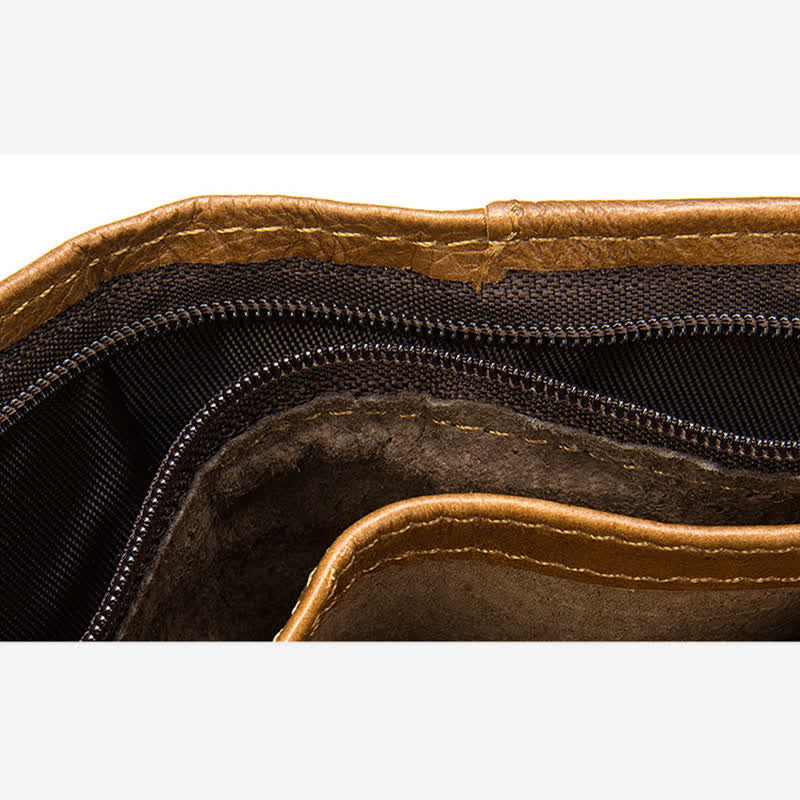 Men's Genuine Leather Wallet Large Capacity Bifold Credit Card Holder