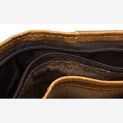 Men's Genuine Leather Wallet Large Capacity Bifold Credit Card Holder