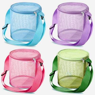 4 Pieces Beach Bag For Children Summer Holiday Shell Collecting Bag