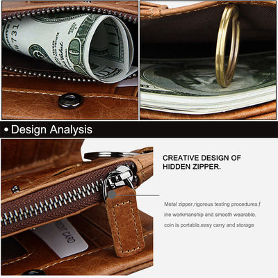 Wallet For Men RFID Multiple Slots Portable Daily Shopping Purse