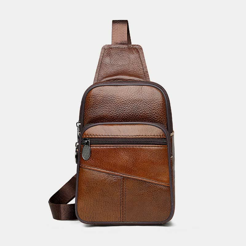 Genuine Leather Sling Bag Purse Crossbody Bags for Men