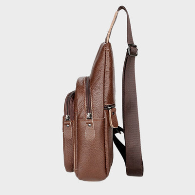 Multi Pocket Sling Bag For Men Outing Portable Everyday Use