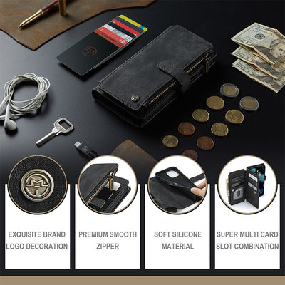 Multi-Slot Wallet Case Cell Phone Case Compatible with iPhone 13 ProMax Pro Mini