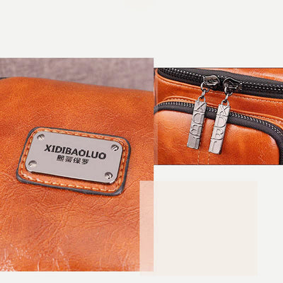 Retro Small Camera Bag for Women Oil Wax Leather Crossbody Purse
