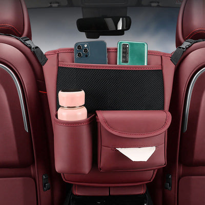 Car Organizer For Seat Back Multifunctional Leather Storage Holder