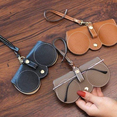 Storage Bag For Sunglasses Soft Leather Portable Simple Storage Case