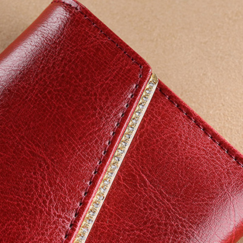 Multifunctional Large Capacity Genuine Leather RFID Trifold Wallet