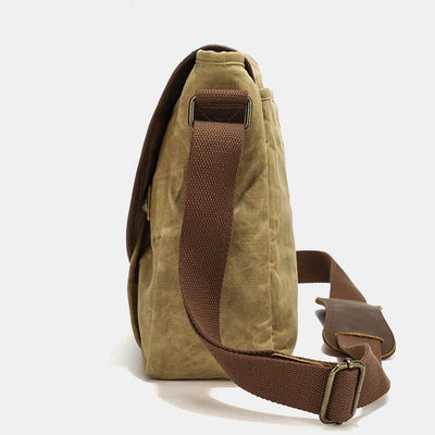 Men Messenger Bags Canvas Crossbody Shoulder Bag Travel Work Purse