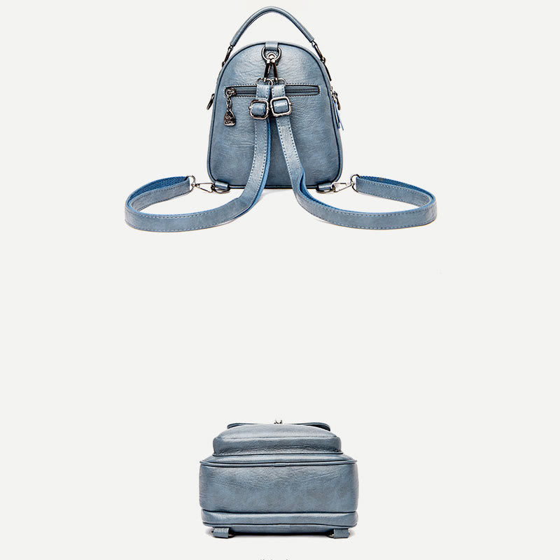 Backpack For Women Multifunctional Large Capacity Daily Leather Crossbody Bag