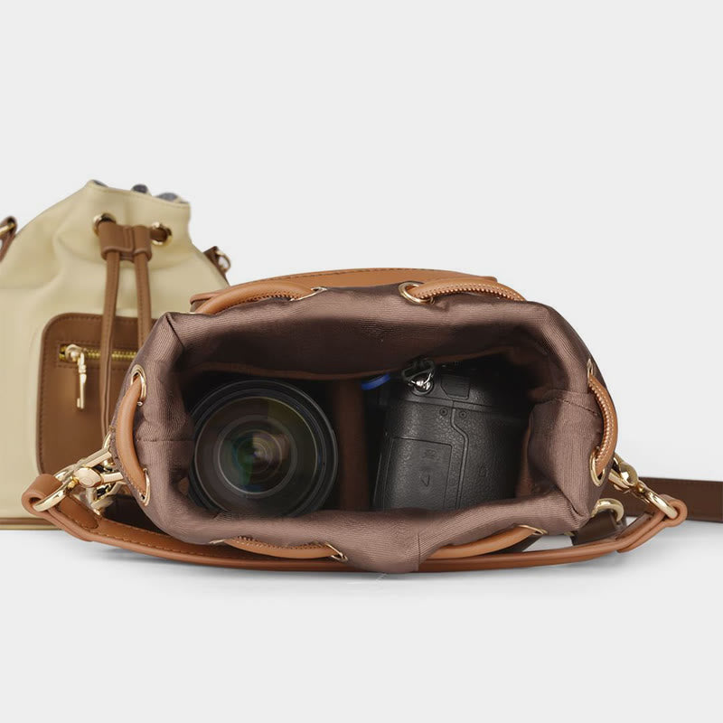 Bundle Drawstring Camera Bag Portable Bucket SLR Photography Bag