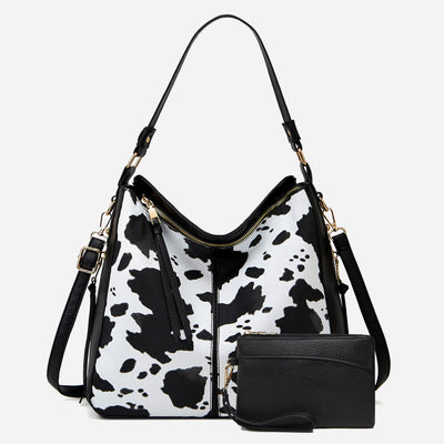 Leopard Milk Grain Ladies Tote Multiple Carry Leather Underarm Bag