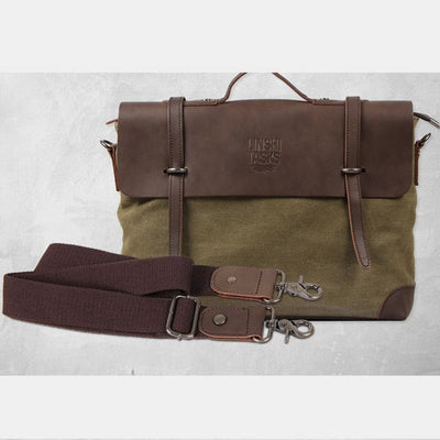 Messenger Bag For Men Canvas Casual Vintage Document Crossbody Handbag