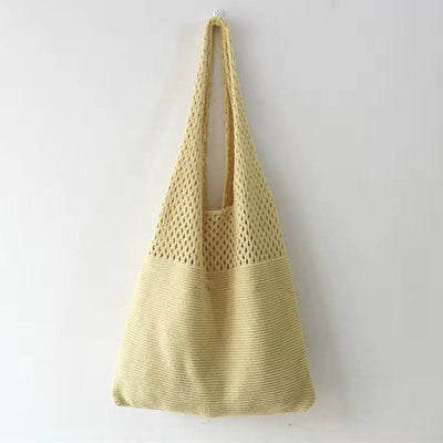 Tote Bag For Women Ethnic Style Wool Knitted Shoulder Bag