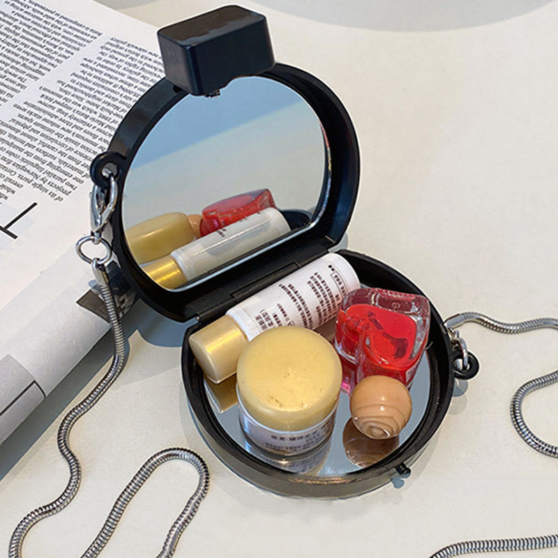Mini Crossbody Bag For Women With Mirror Funny Cartoon Bag