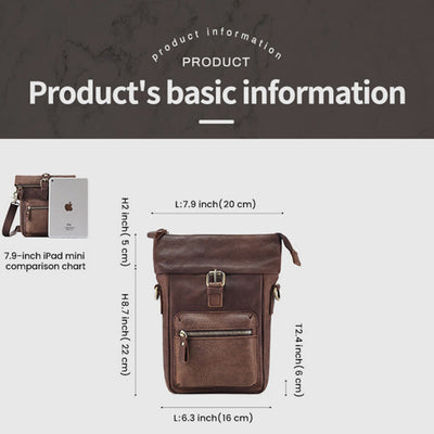 Waist Bag For Men Multifunctional Outdoor Sports Wear Belt Leather Bag