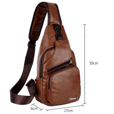 Warterproof USB Charging Sling Bag