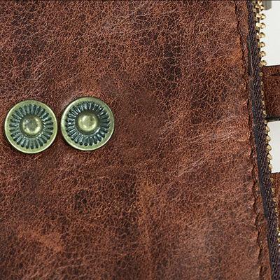 Men's RFID Blocking Card Holder Double Zip Wallet