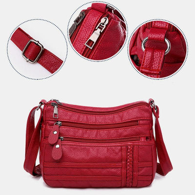 Multi-pocket Solid Crossbody Bag