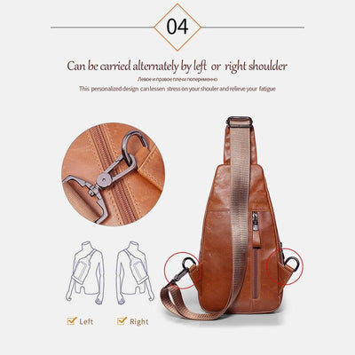 Vintage Genuine Leather Multi-function Sling Bag