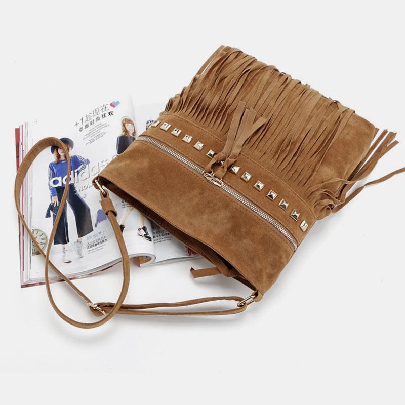 Fashion Large Capacity Tassel Crossbody Bag