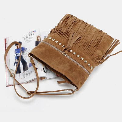 Fashion Large Capacity Tassel Crossbody Bag
