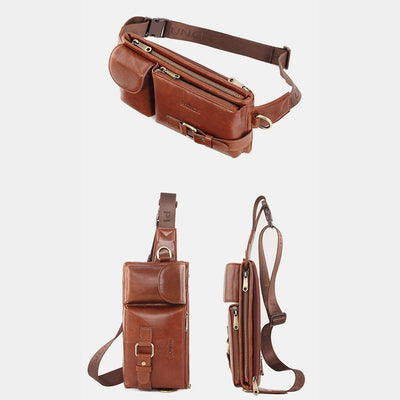 Vintage Multi-Carry Genuine Leather Sling Bag