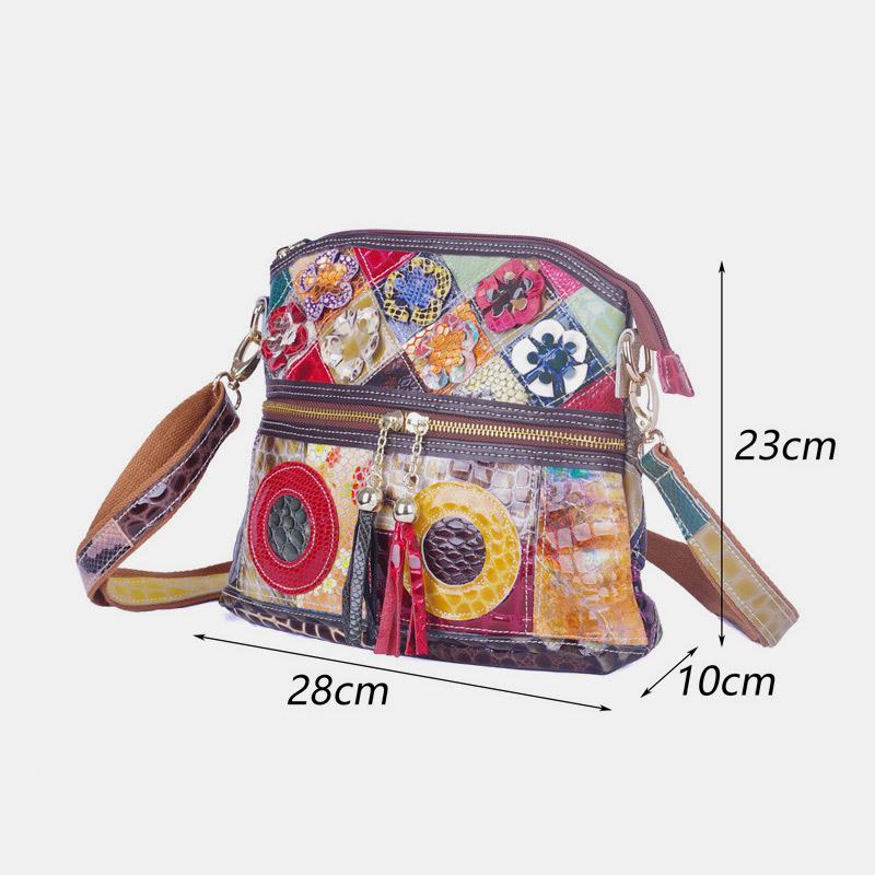 Large Capacity Flower Pattern Crossbody Bag